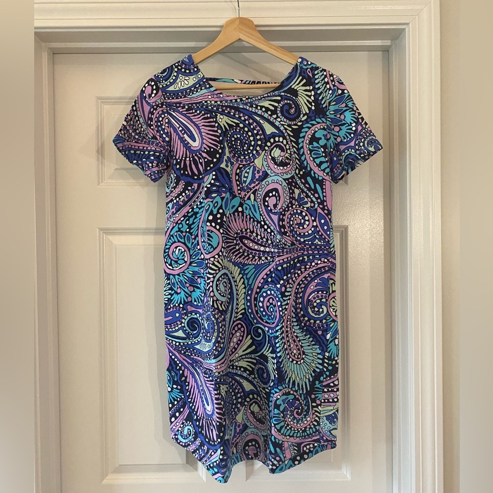 T by Talbots Ladder Back Confetti Paisley Dress